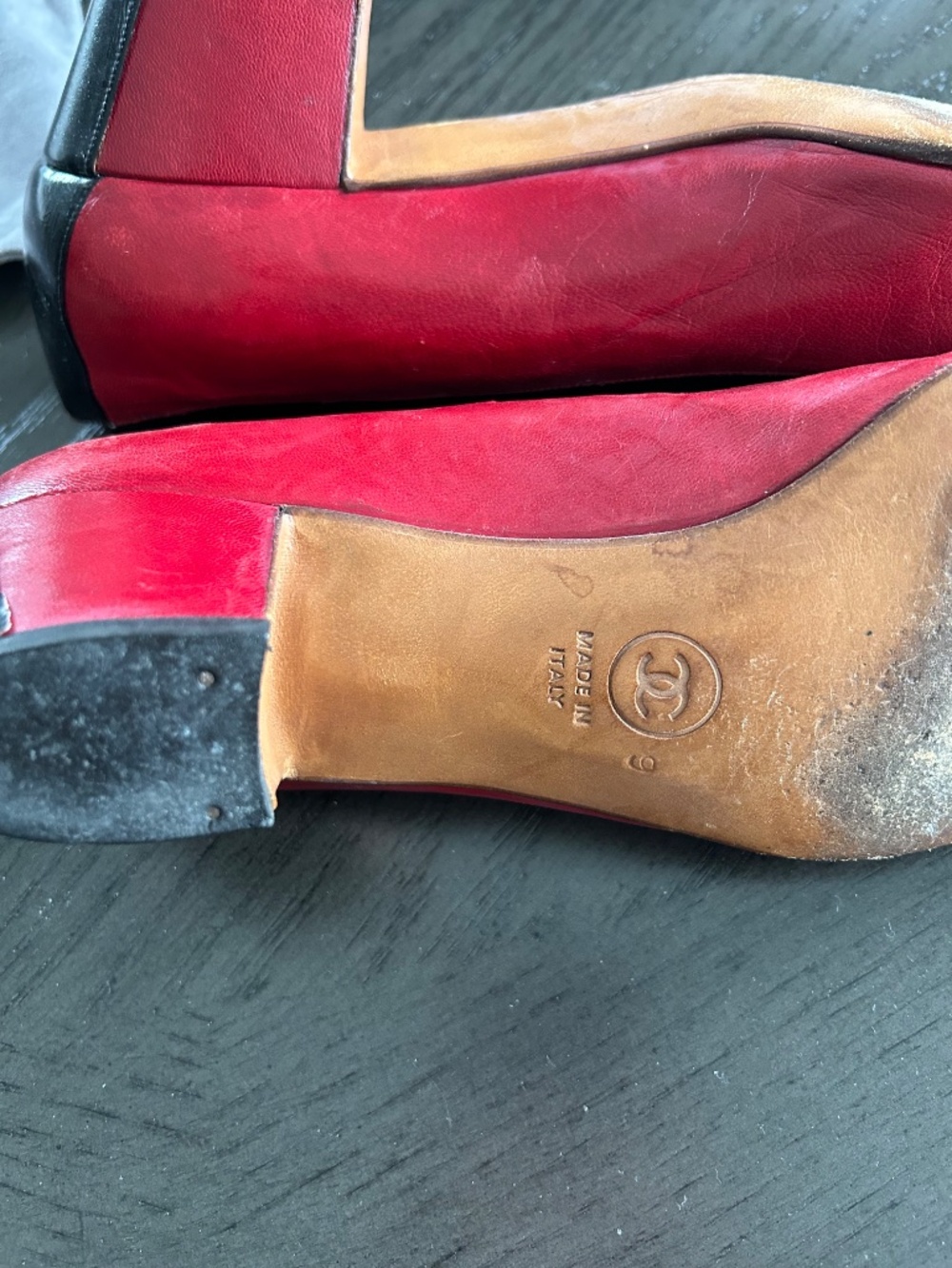 Chanel  Vintage Two Tone Ballet Shoes - Picture 3 of 6